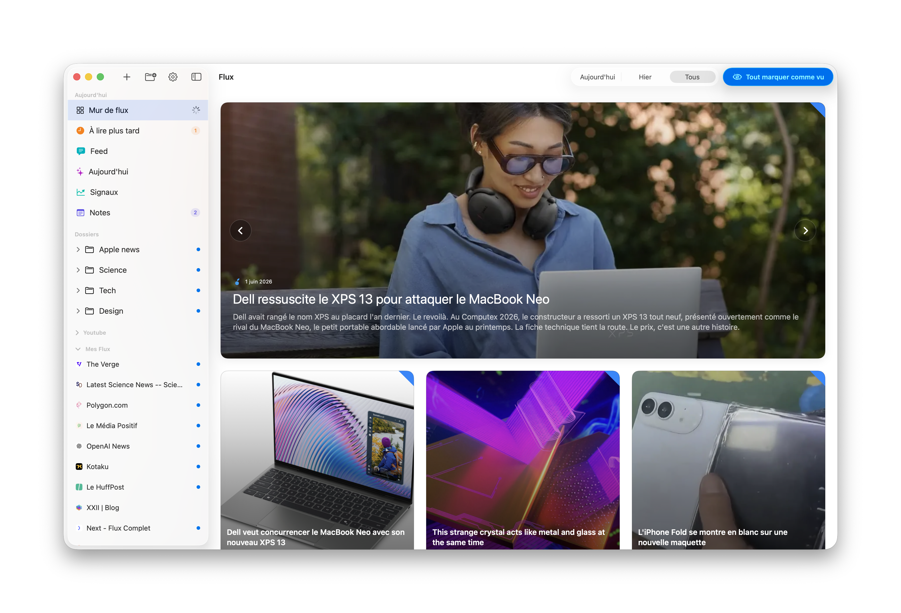 Flux — Mur de flux sur macOS